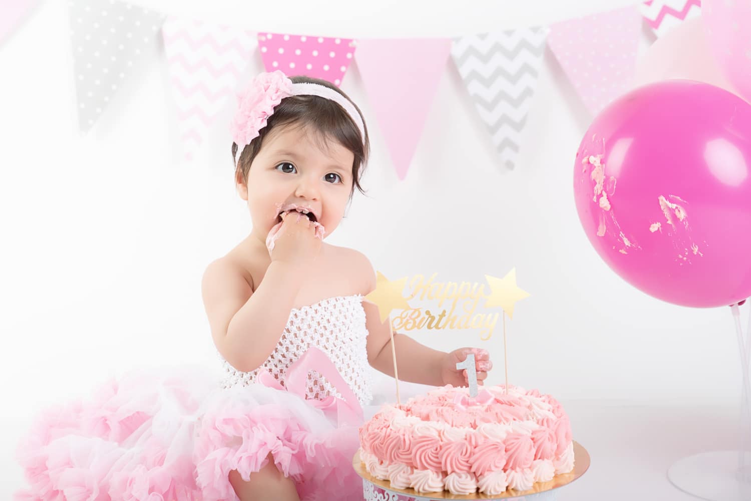 Photo anniversaire bébé - Smash The Cake Théo - 1 an - Yvelines